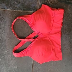 Athleta Sports Bra Size Medium Neon Orange Red